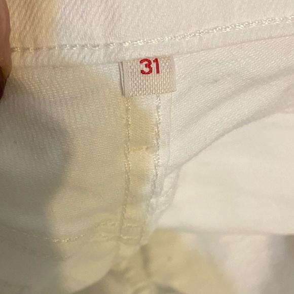 Levis white bermuda denim Shorts mens 31 coastal summer unisex - Picture 5 of 6